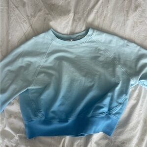 Athleta Girls Ombre Crewneck Sweatshirt in Light to Medium Blue